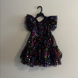 Lola + The Boys size 4 Black Tulle Star Dress
